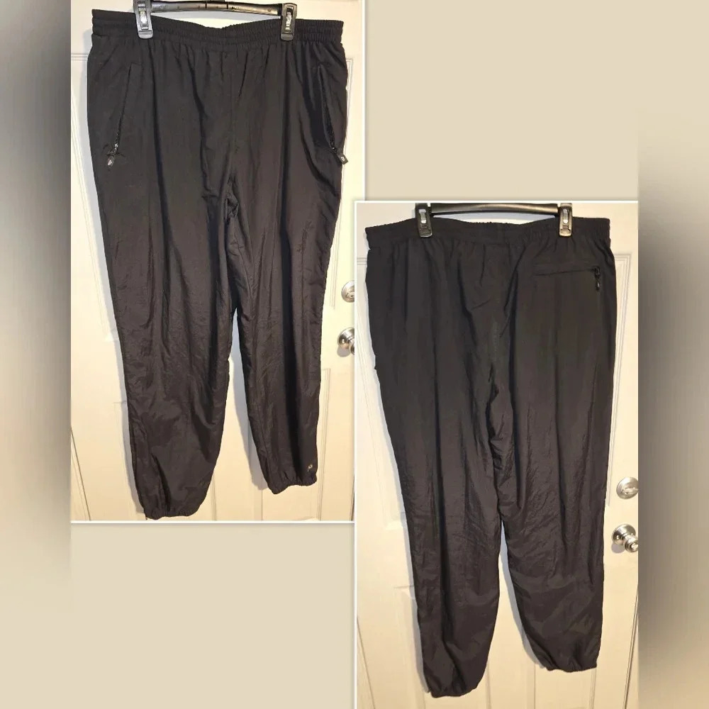 Outersport Black Nylon Water Resistant Cold Weather Pants Outdoor Men's 2XL XXL